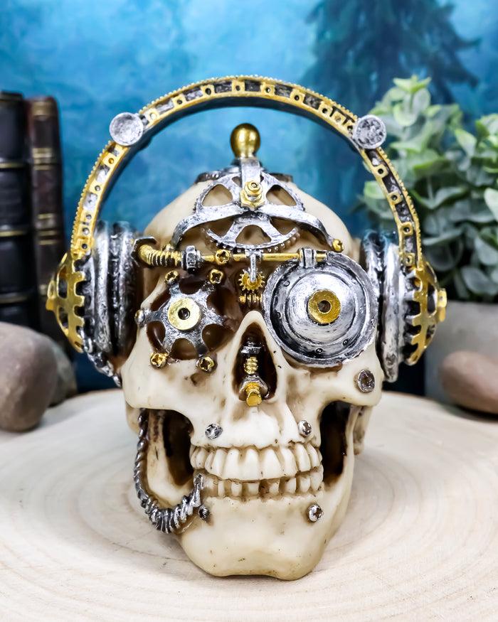 ebros gift Ebros Steampunk Cyborg R&B Funk Music Fanatic with Headphone 5.75"L Figurine