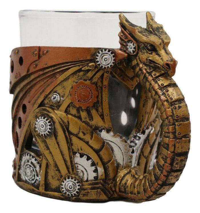 ebros gift Ebros Steampunk Cyborg Robotic Dragon Drinking Mug Or Shot Glass 7oz Home Decor