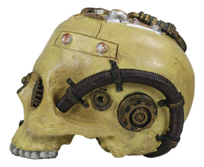 Ebros Gift Ebros Steampunk Design Human Skull Statue Sci-Fi 7.5"L Figurine