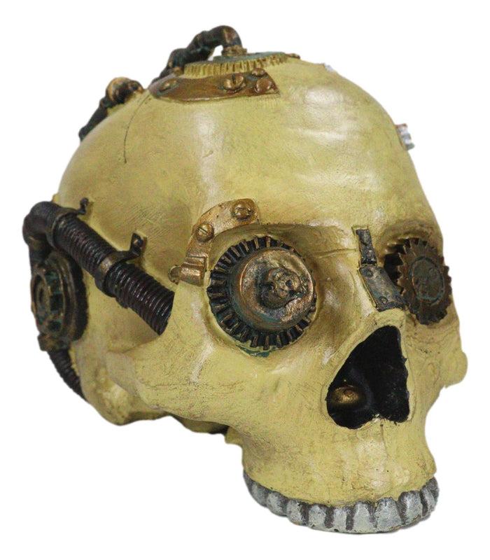 Ebros Gift Ebros Steampunk Design Human Skull Statue Sci-Fi 7.5"L Figurine