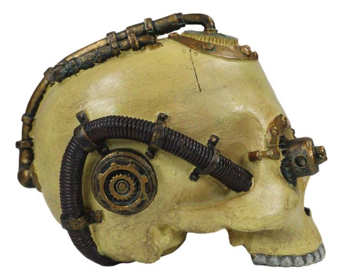 Ebros Gift Ebros Steampunk Design Human Skull Statue Sci-Fi 7.5"L Figurine