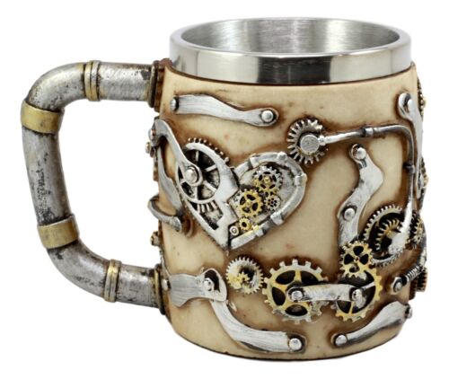 Ebros Gift Ebros Steampunk Detective Skull Coffee Mug Beer Stein Tankard Drink Cup 14oz