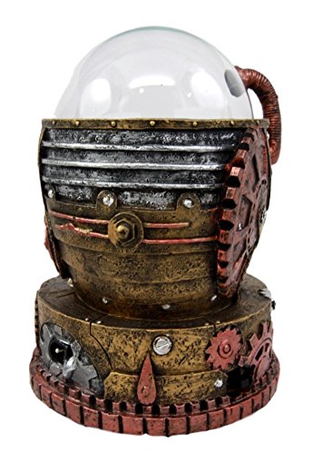 Ebros Gift Ebros Steampunk Electric Plasma Laser Static Storm Ball Skull Decor Lamp 7" H