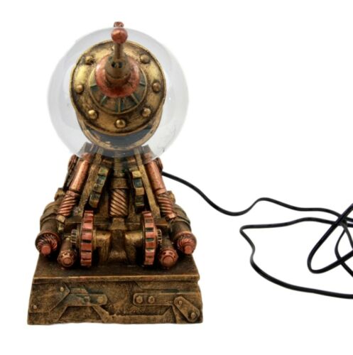 Ebros Gift Ebros Steampunk Electric Plasma Static Storm Ball Blaster Gun Accent Lamp Figurine