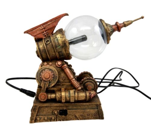 Ebros Gift Ebros Steampunk Electric Plasma Static Storm Ball Blaster Gun Accent Lamp Figurine