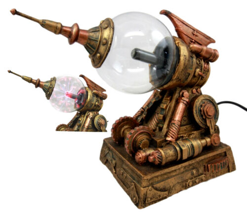ebros gift Ebros Steampunk Electric Plasma Static Storm Ball Blaster Gun Accent Lamp Figurine