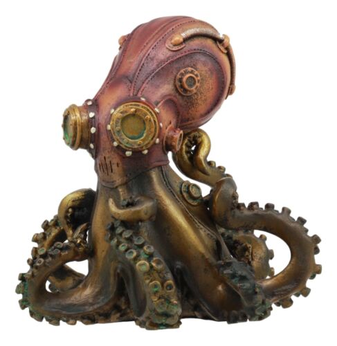 Ebros Gift Ebros Steampunk Giant Kraken Octopus Marauder Statue 5.5"Tall Deep Sea Military