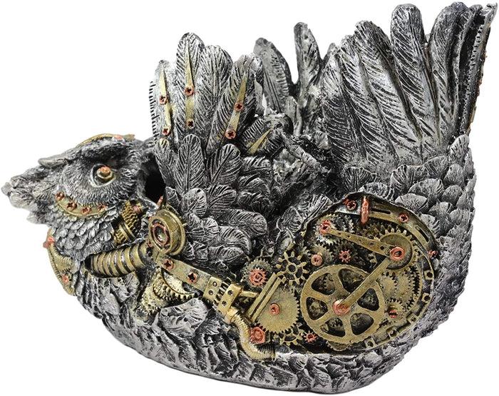 Ebros Gift Ebros Steampunk Great Horned Owl Wine Bottle Holder With Painted Gearwork