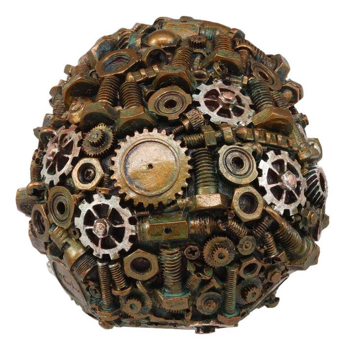 Ebros Gift Ebros Steampunk Junkyard Gearwork Mechanic Gears Nuts Bolts And Screws Skull Statue