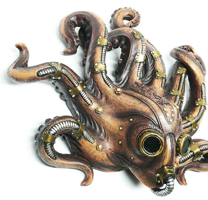 Ebros Gift Ebros Steampunk Kraken Octopus Soldier Mask Decorative Wall Plaque 11.25" Tall
