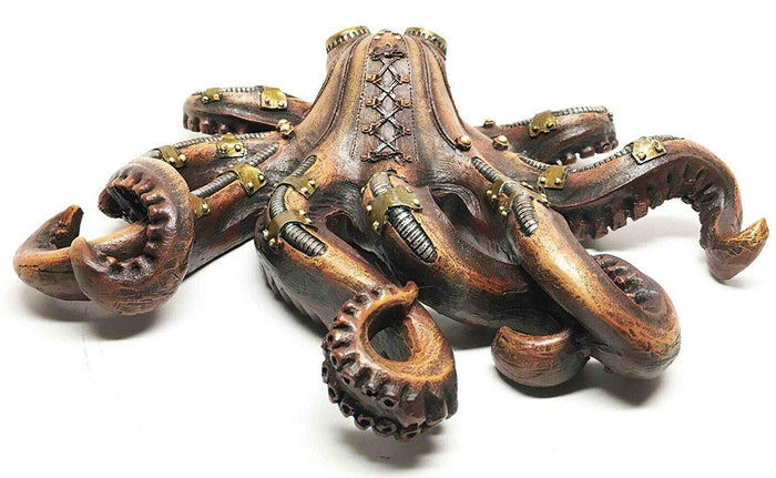 Ebros Gift Ebros Steampunk Kraken Octopus Soldier Mask Decorative Wall Plaque 11.25" Tall
