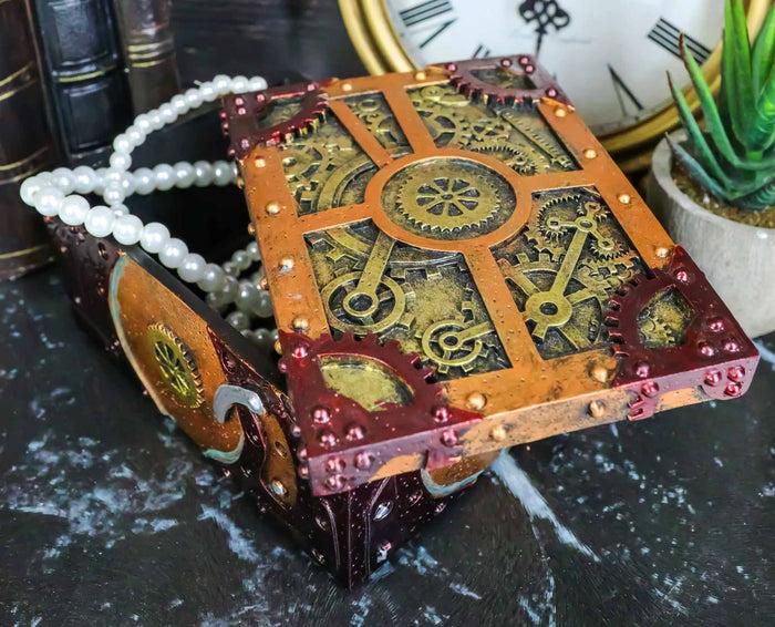 ebros gift Ebros Steampunk Mechanical Gears Clockwork Jewelry Box Figurine 5"L Science Fiction