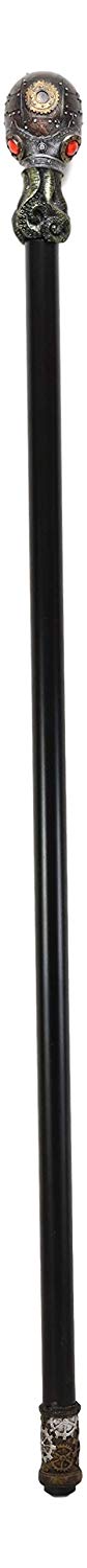 Ebros Gift Ebros Steampunk Robotic Kraken Cthulhu Octopus Swagger Stick Cane Staff 38" Long Decorative Costume Prop Victorian Industrial Sci Fi Decor Collectible Figurine NOT For Medical Walking Assistance