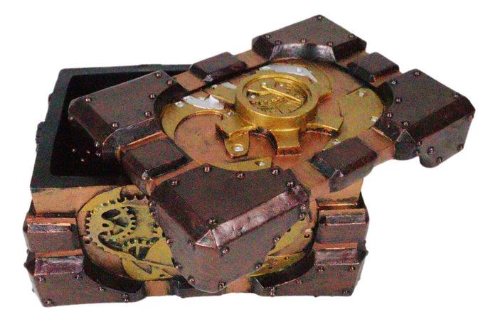 Ebros Gift Ebros Steampunk Romantic Gearwork Heart Decorative Box Figurine 5.25"L