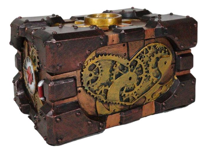 ebros gift Ebros Steampunk Romantic Gearwork Heart Decorative Box Figurine 5.25"L