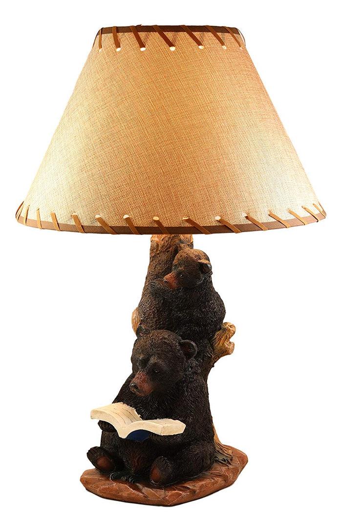 Ebros Gift Ebros Story Time Fable Mother Bear Reading Book To Her Cub By Tree Table Lamp