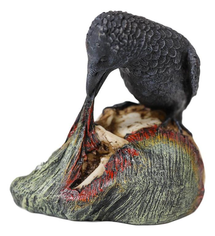 Ebros Gift Ebros T Virus Infected Raven Crow Feeding On Zombie Flesh Decorative Figurine 4.25"H