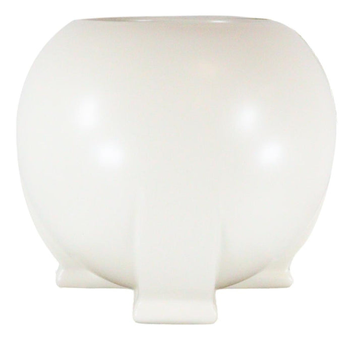Ebros Gift Ebros Teco Art Pottery By Frank Lloyd Wright Contemporary Satin White Orb Vase Decor