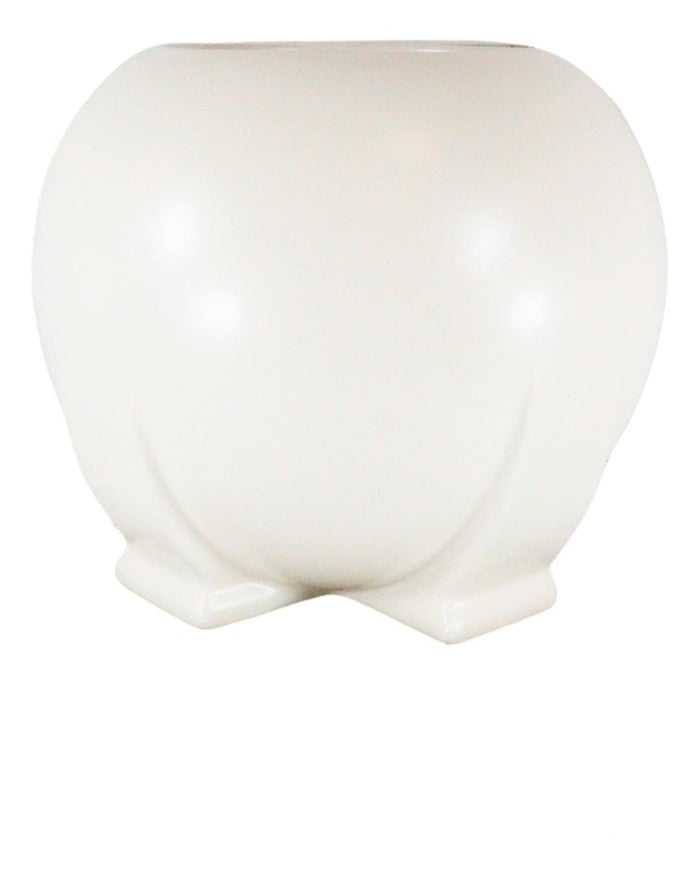 Ebros Gift Ebros Teco Art Pottery By Frank Lloyd Wright Contemporary Satin White Orb Vase Decor