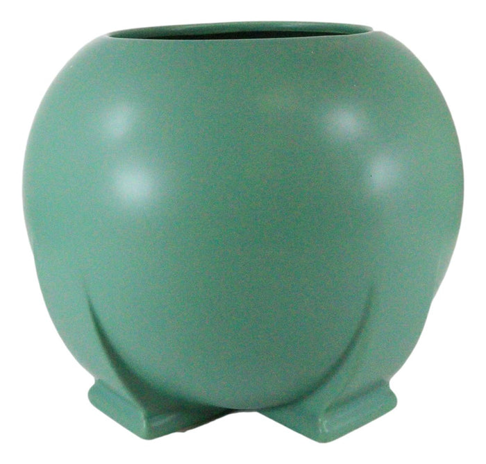 Ebros Gift Ebros Teco Art Pottery By Frank Lloyd Wright Contemporary Satin Green Orb Vase Decor