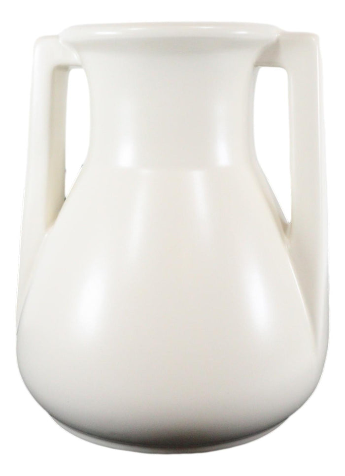 Ebros Gift Ebros Teco Art Pottery Frank Lloyd Wright Contemporary Satin White Roman Vase Decor