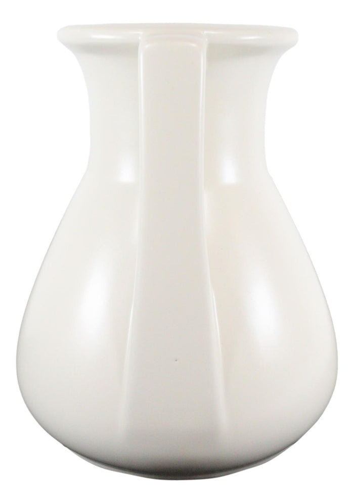 Ebros Gift Ebros Teco Art Pottery Frank Lloyd Wright Contemporary Satin White Roman Vase Decor