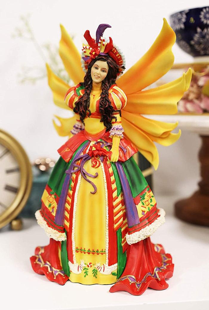 ebros gift Ebros Teri Rosario Fairy Queen of Masquerade Winter Fairy Statue 11.25" Tall