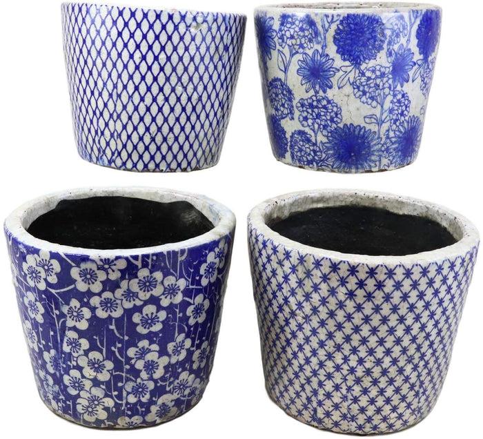 Ebros Gift Ebros Terracotta Ceramic Pot Planters Set Of 4 Planter Pots Garden Accent 6"H
