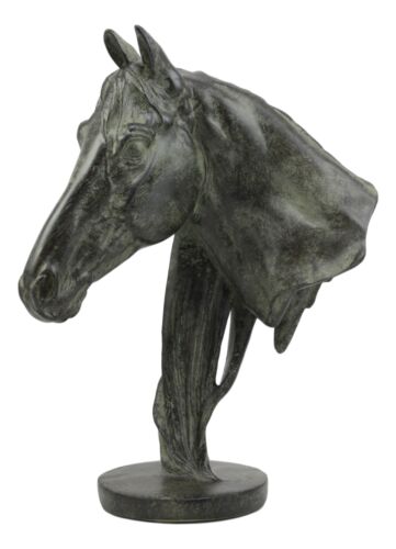 Ebros Gift Ebros Terracotta Horse Bust Sculpture 12.25" Tall Faux Granite Resin Decor Stallion Horse Head Statue