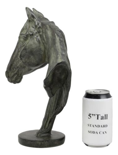 Ebros Gift Ebros Terracotta Horse Bust Sculpture 12.25" Tall Faux Granite Resin Decor Stallion Horse Head Statue