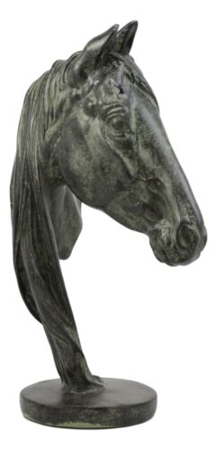 Ebros Gift Ebros Terracotta Horse Bust Sculpture 12.25" Tall Faux Granite Resin Decor Stallion Horse Head Statue