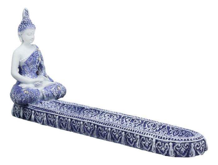 ebros gift Ebros Terracotta Thai Buddha Amitabha Meditating in Dhyana Mudra Incense Holder Statue