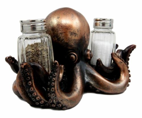 Ebros Gift Ebros The Call Of Cthulhu Octopus Salt & Pepper Shaker Set Figurine 7"Long