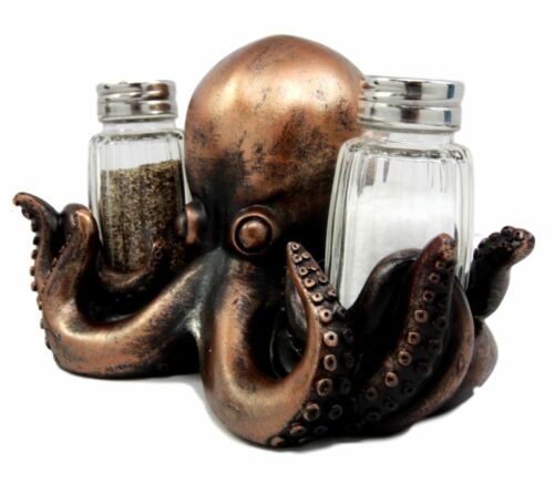 Ebros Gift Ebros The Call Of Cthulhu Octopus Salt & Pepper Shaker Set Figurine 7"Long