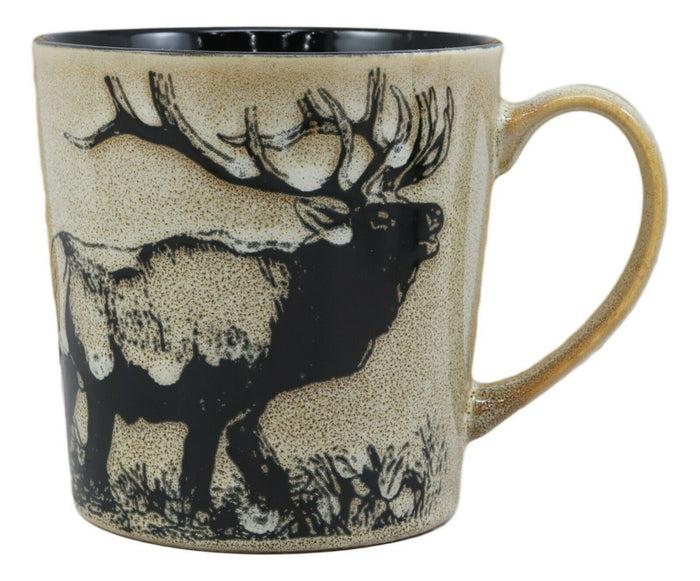 Ebros Gift Ebros The Emperor Giant Stag Elk Deer Rustic Drinking Beverage Ceramic Coffee Mug 16oz