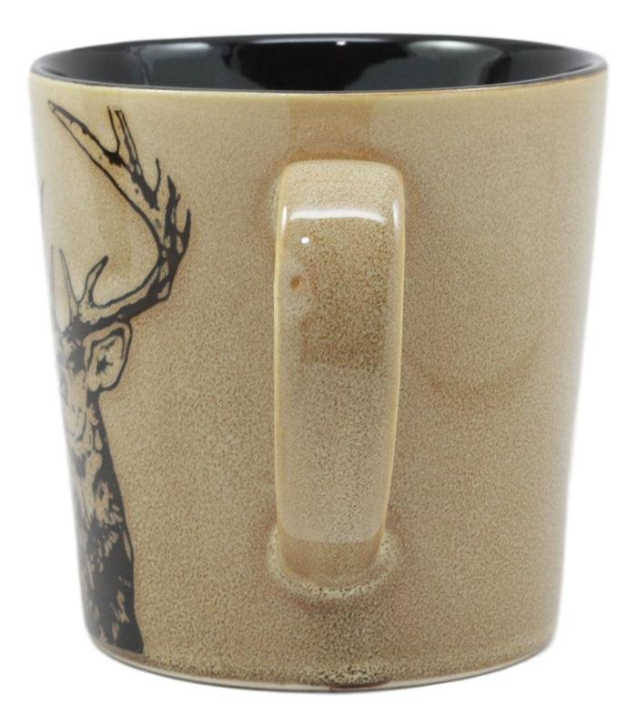 Ebros Gift Ebros The Emperor Mule Deer Mug Glazed Stoneware Ceramic Coffee Cup Wildlife Design