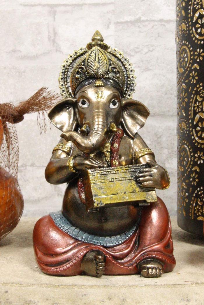 ebros gift Ebros The Hindu Elephant Deity Ganesha Music Band - Sitting Ganesh Playing Harmonium