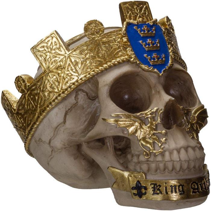 Ebros Gift Ebros The Knights Of The Round Table Skulls King Arthur Resin Skull Figurine