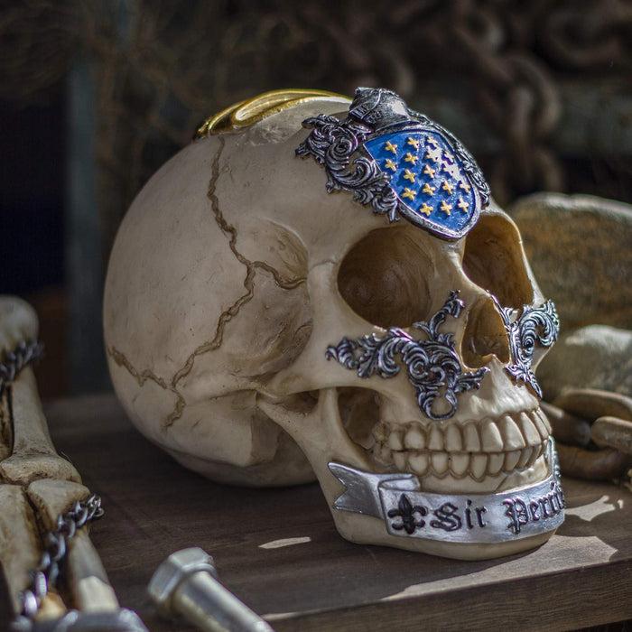 ebros gift Ebros The Knights of The Round Table Skulls Sir Percival Resin Skull Figurine
