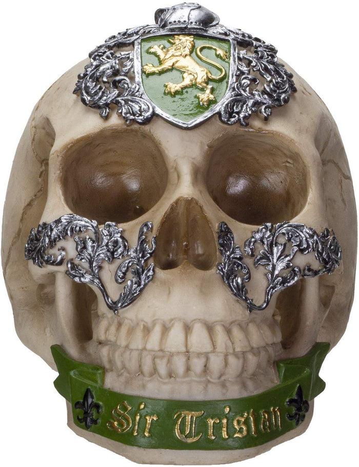Ebros Gift Ebros The Knights Of The Round Table Skulls Sir Tristan Resin Skull Figurine