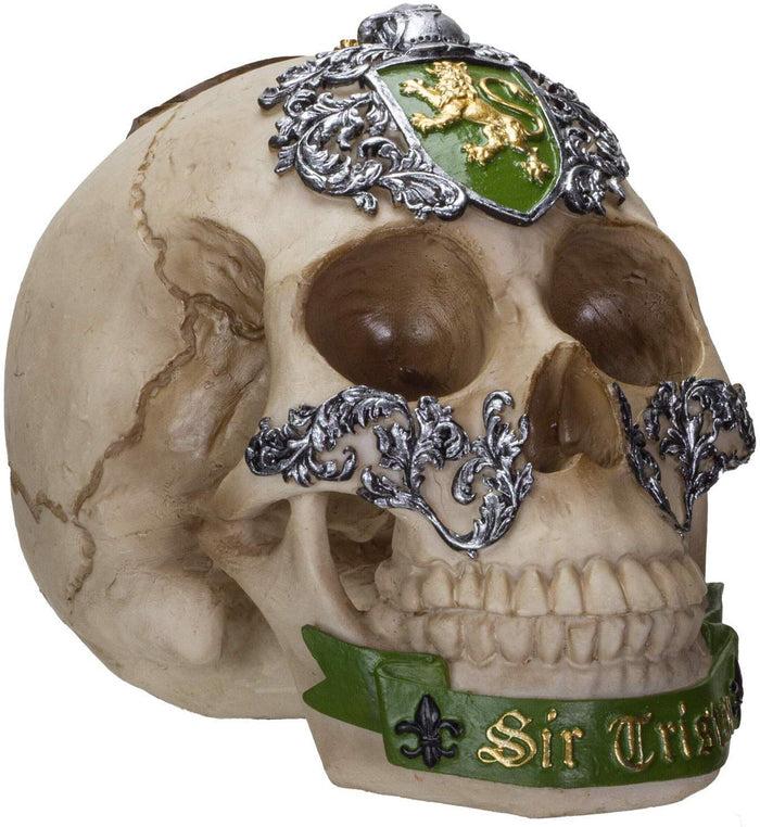 Ebros Gift Ebros The Knights Of The Round Table Skulls Sir Tristan Resin Skull Figurine