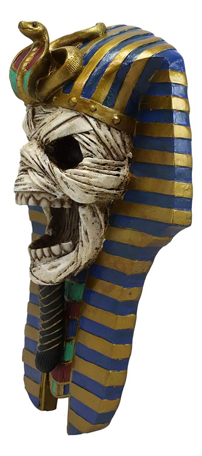 Ebros Gift Ebros The Screaming Mummy Egyptian King TUT Bust Wall Decor Statue 11.5" Tall