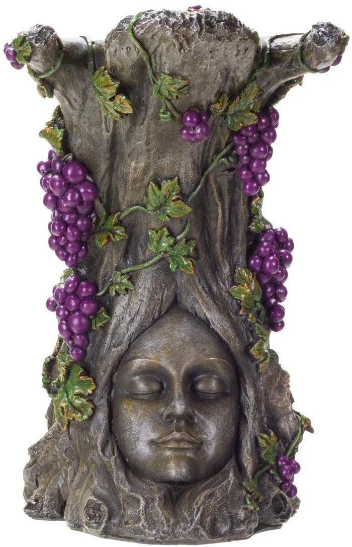 Ebros Gift Ebros The Tree Goddess Wine And Glass Holder Resin Figurine Statue 11.5" H Decor