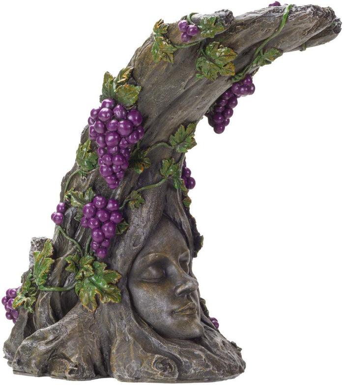 Ebros Gift Ebros The Tree Goddess Wine And Glass Holder Resin Figurine Statue 11.5" H Decor