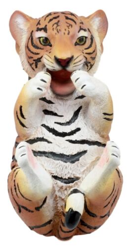 Ebros Gift Ebros Thirsty Baby Bengal Tiger Cub Wine Bottle Holder Figurine 10"L Giant Cat Hunter