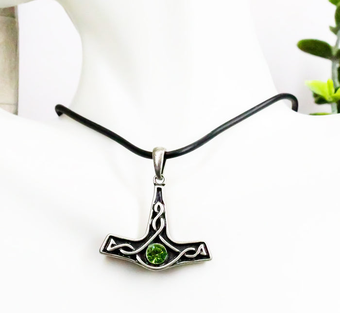 ebros gift Ebros Thor's Hammer Pendant Collectible Medallion Necklace Accessory Jewelry
