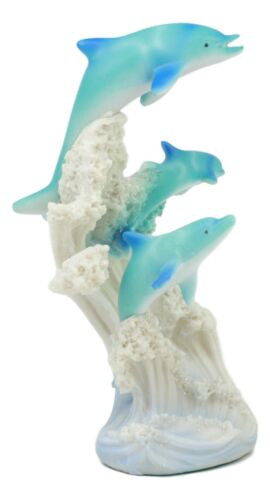 Ebros Gift Ebros Three Bottlenose Dolphins Leaping Out Of The Waves Statue 6.25"Tall
