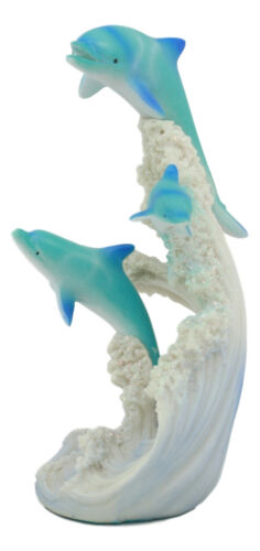 ebros gift Ebros Three Bottlenose Dolphins Leaping Out Of The Waves Statue 6.25"Tall