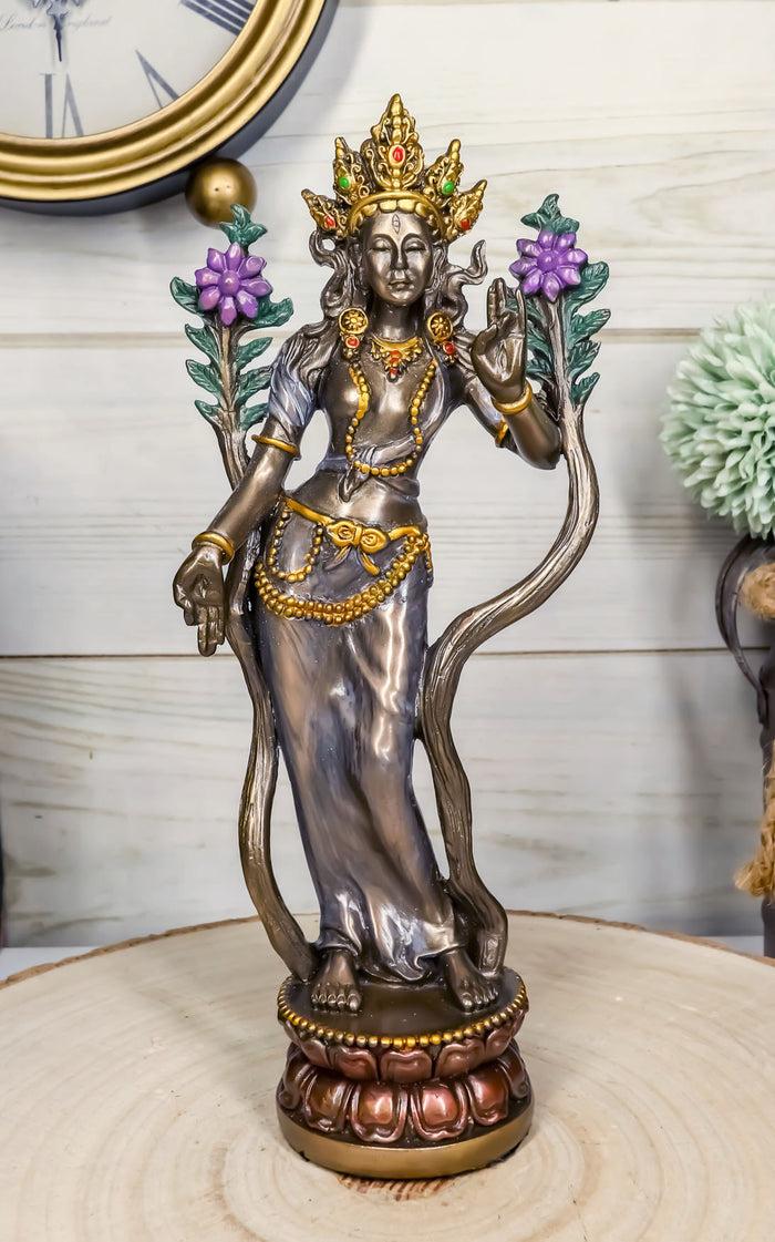 ebros gift Ebros Tibet Buddha White Tara Goddess of Compassion and Healing Statue 8.25"H