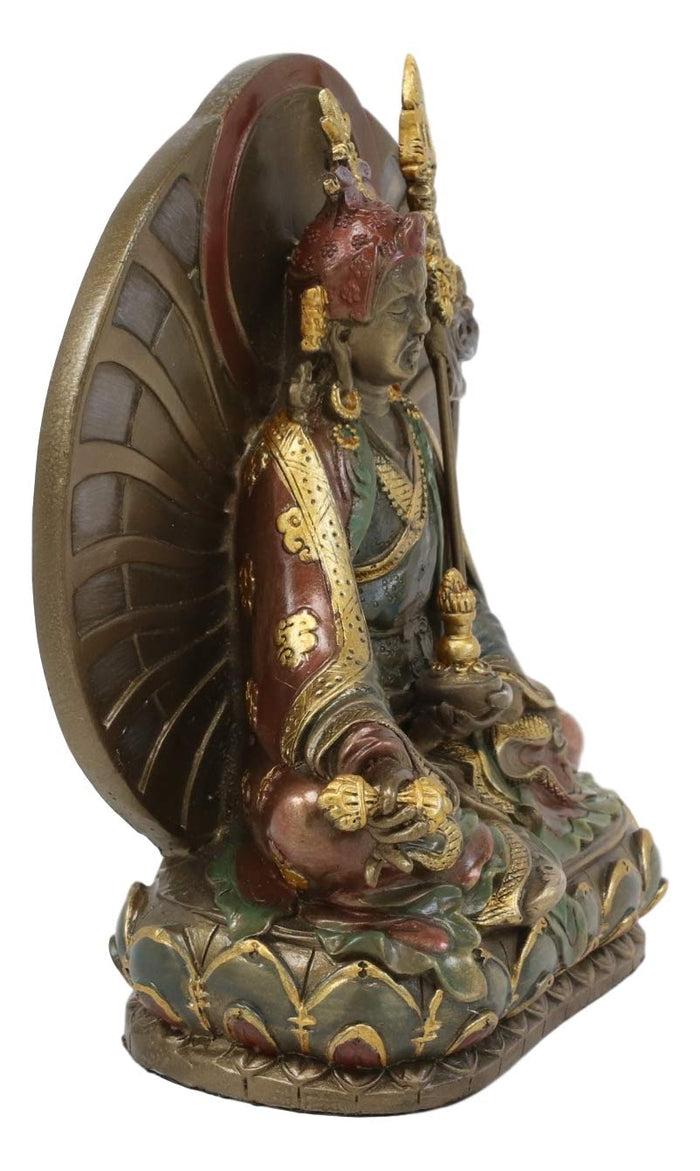 Ebros Gift Ebros Tibet Buddhism Meditating Buddha Amitabha Guru Rinpoche Padmasambhava Statue 6" Tall Home Altar Zen Feng Shui Altar Decoration Housewarming Decor Sculpture